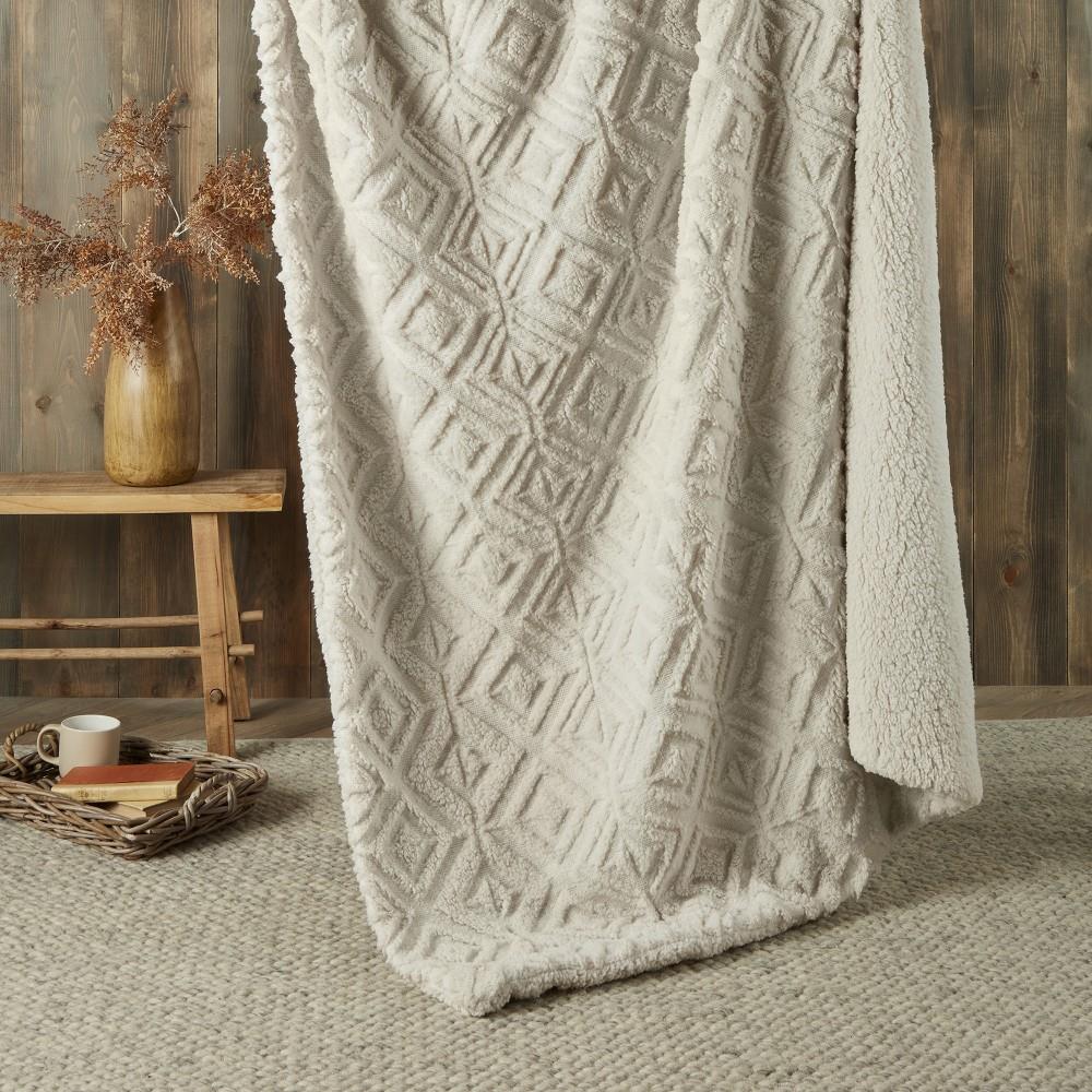 Fusion Snug Romo Tufted Teddy Fleece Sherpa Throw