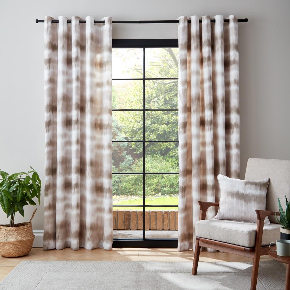 Catherine Lansfield Ombre Texture Eyelet Lined Curtains