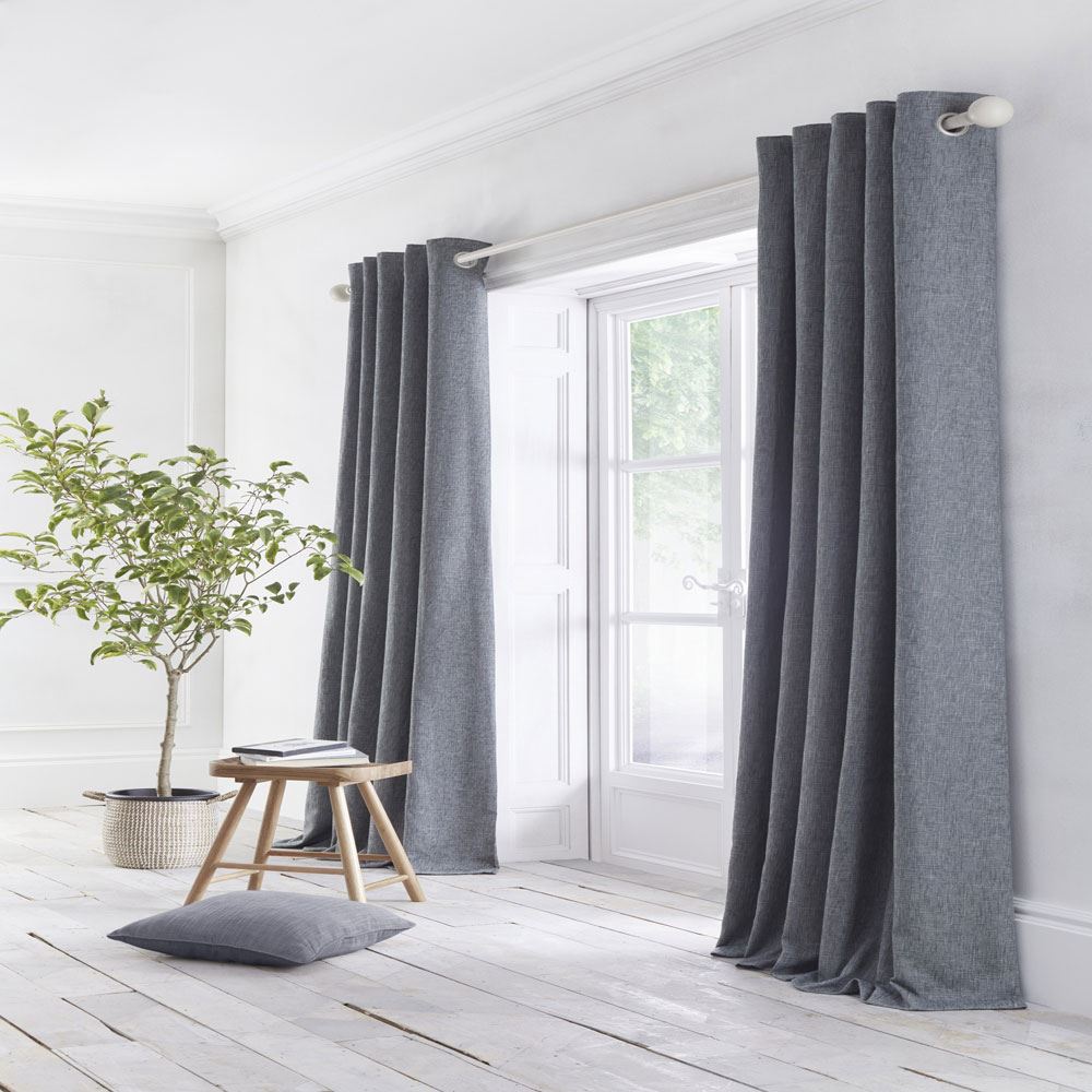 Appletree Loft Boucle Textured Weave Jacquard Eyelet Lined Curtains
