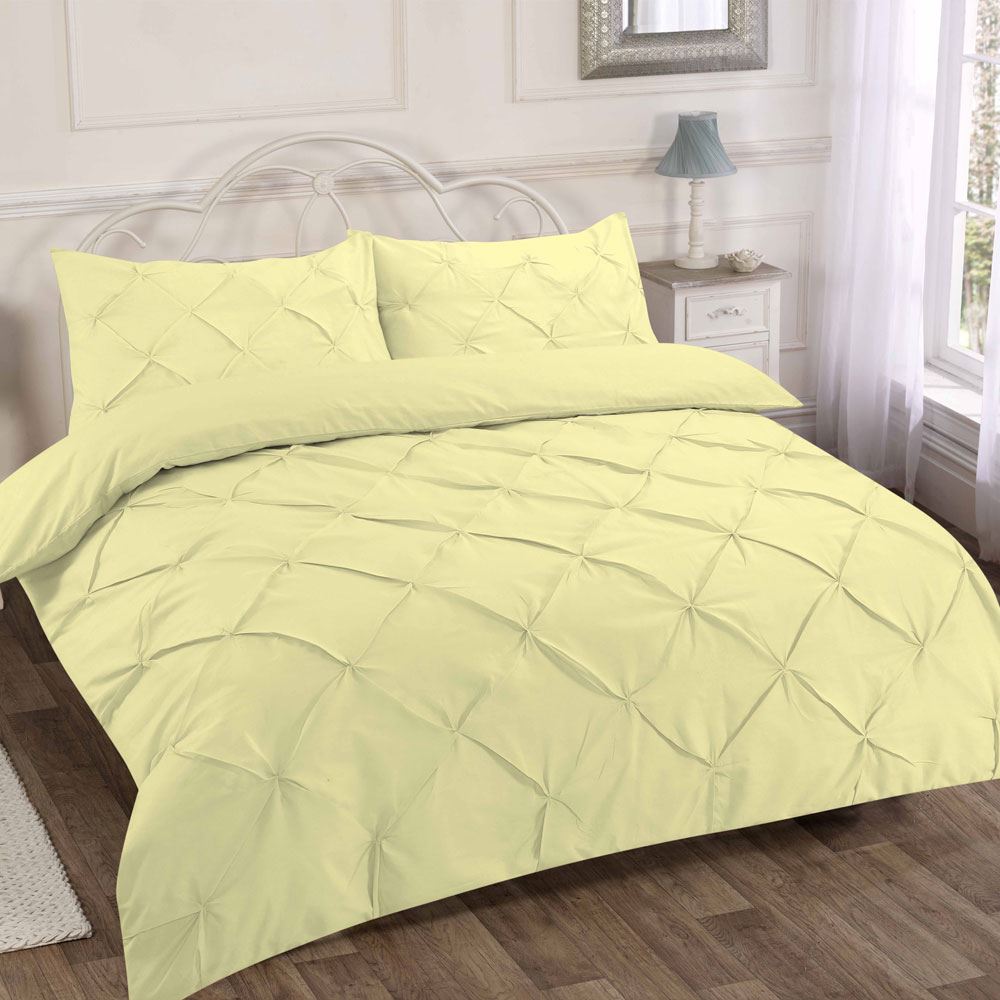 Night Zone Alexander Diamond Pintuck Duvet Cover Set