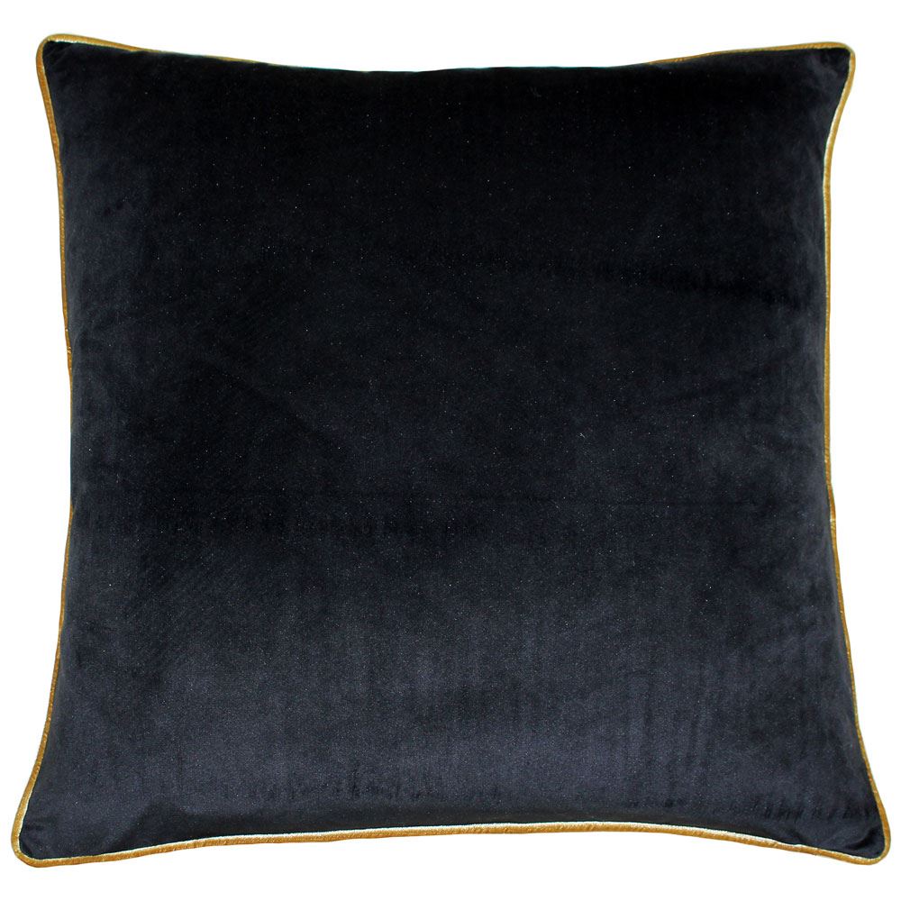 Riva Paoletti Meridian Faux Velvet Piped Cushion Cover