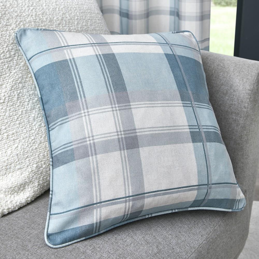 Fusion Balmoral Check 100% Cotton Filled Cushion, 43 x 43 Cm