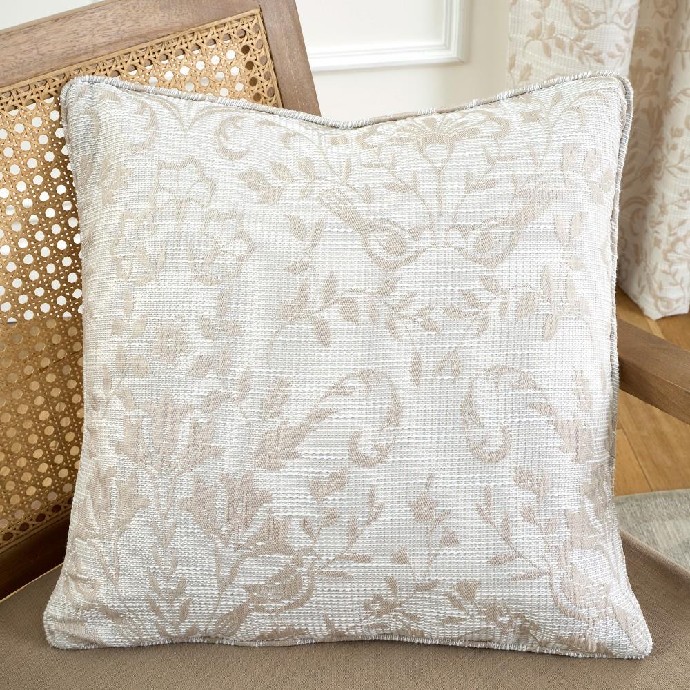 Curtina Marple Floral Woven Jacquard Piped Edge Cushion Cover