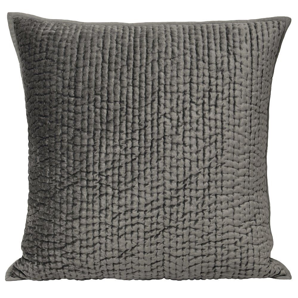 Paoletti Brooklands Velvet Embossed Quilted Cushion Cover, 55 x 55 Cm