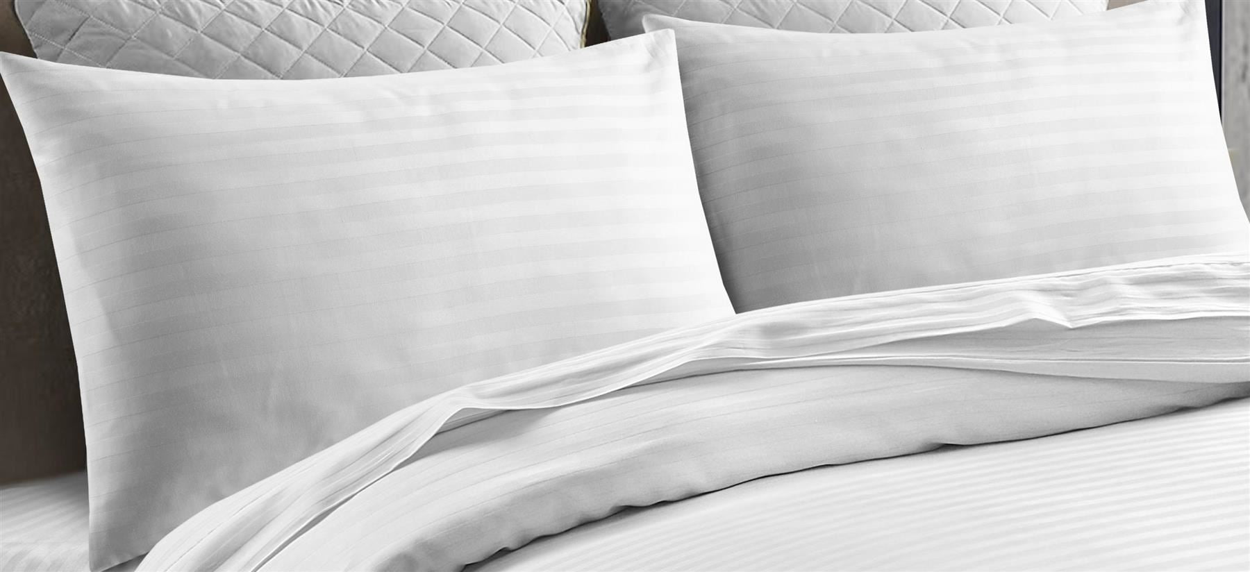 Night Zone Satin Stripe 100% Cotton 250 Thread Count Fitted Sheet