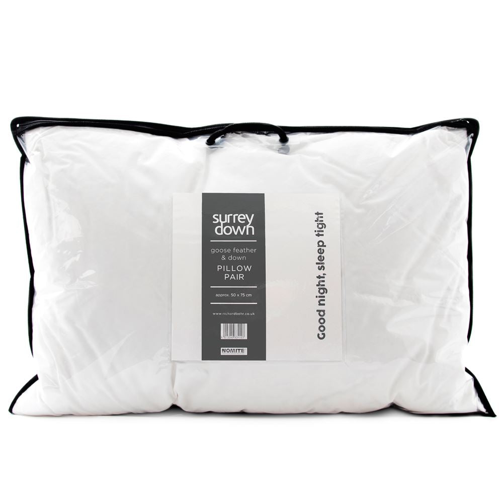 Surrey Down Home White Goose Feather And Down Surround Pillows