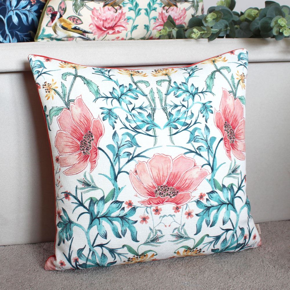 Evans Lichfield Heritage Peony Floral Print Cushion Cover