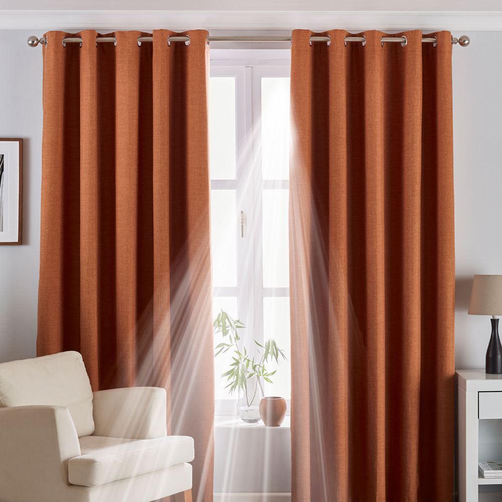 Riva Home Twilight Plain Thermal Blackout Lined Eyelet Curtains