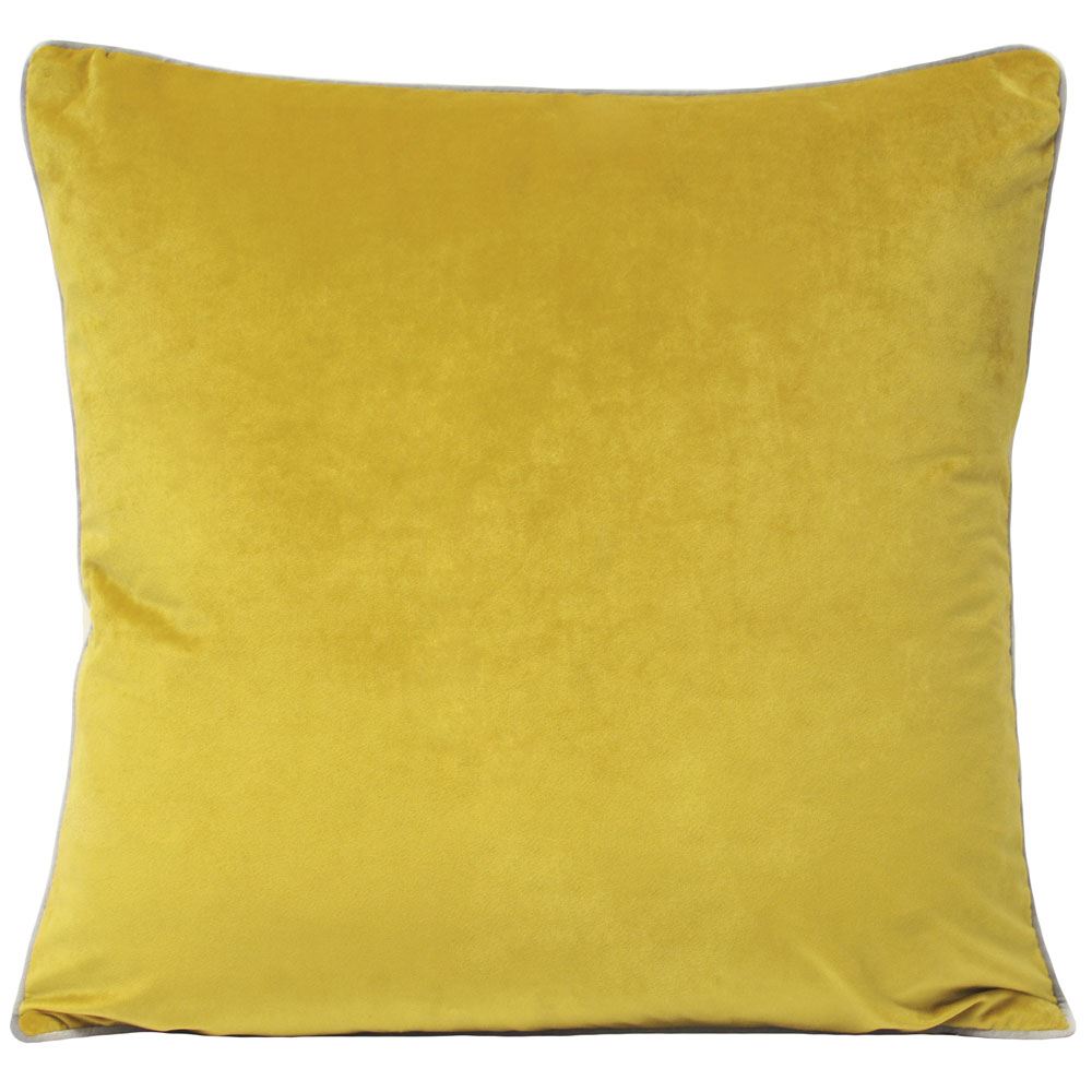 Riva Paoletti Meridian Faux Velvet Piped Cushion Cover