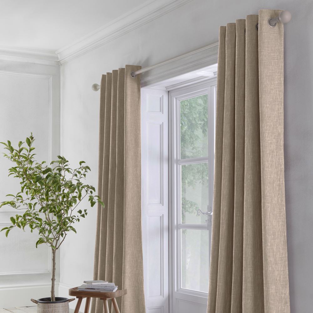Appletree Loft Boucle Textured Weave Jacquard Eyelet Lined Curtains