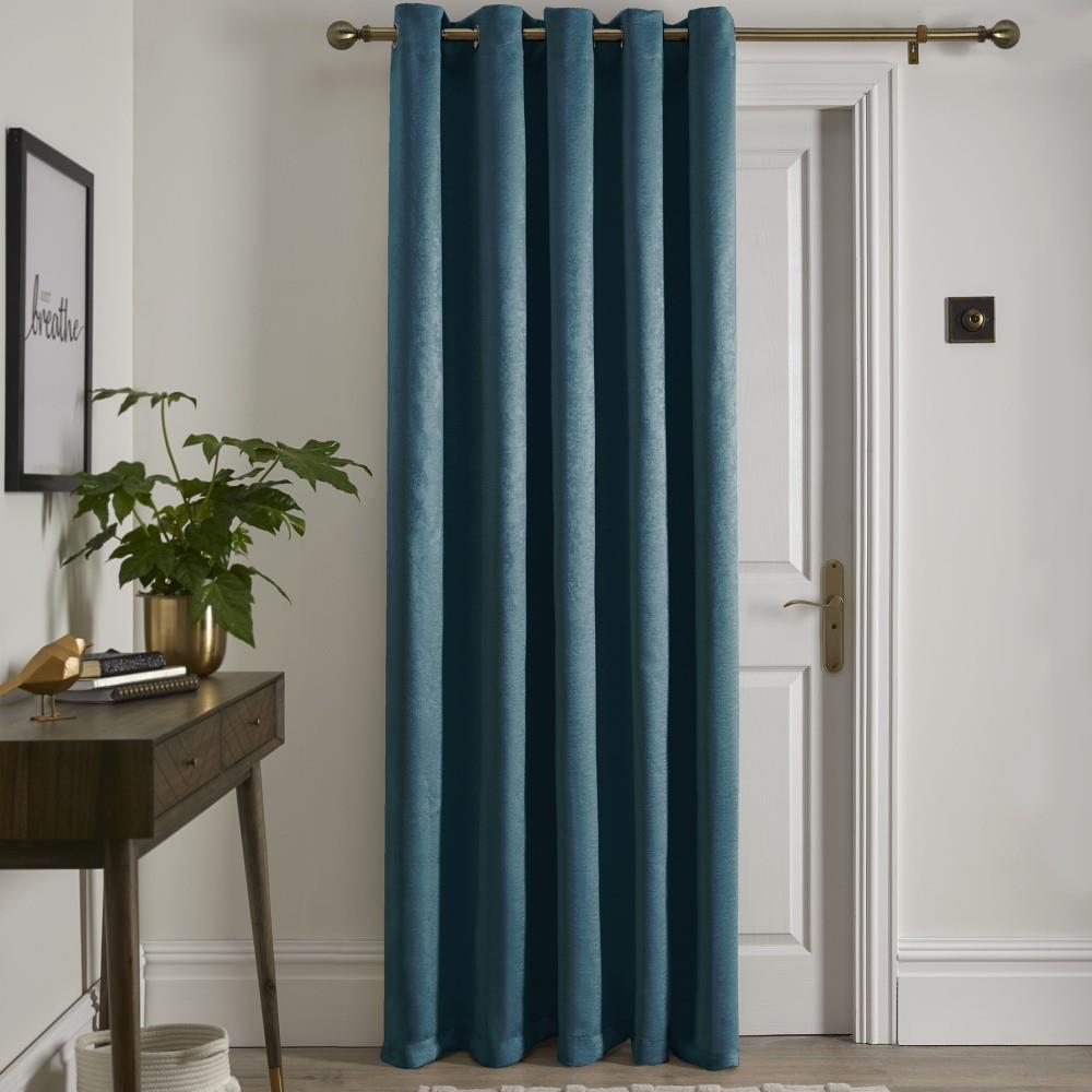 Fusion Strata Woven Thermal Eyelet Door Curtain