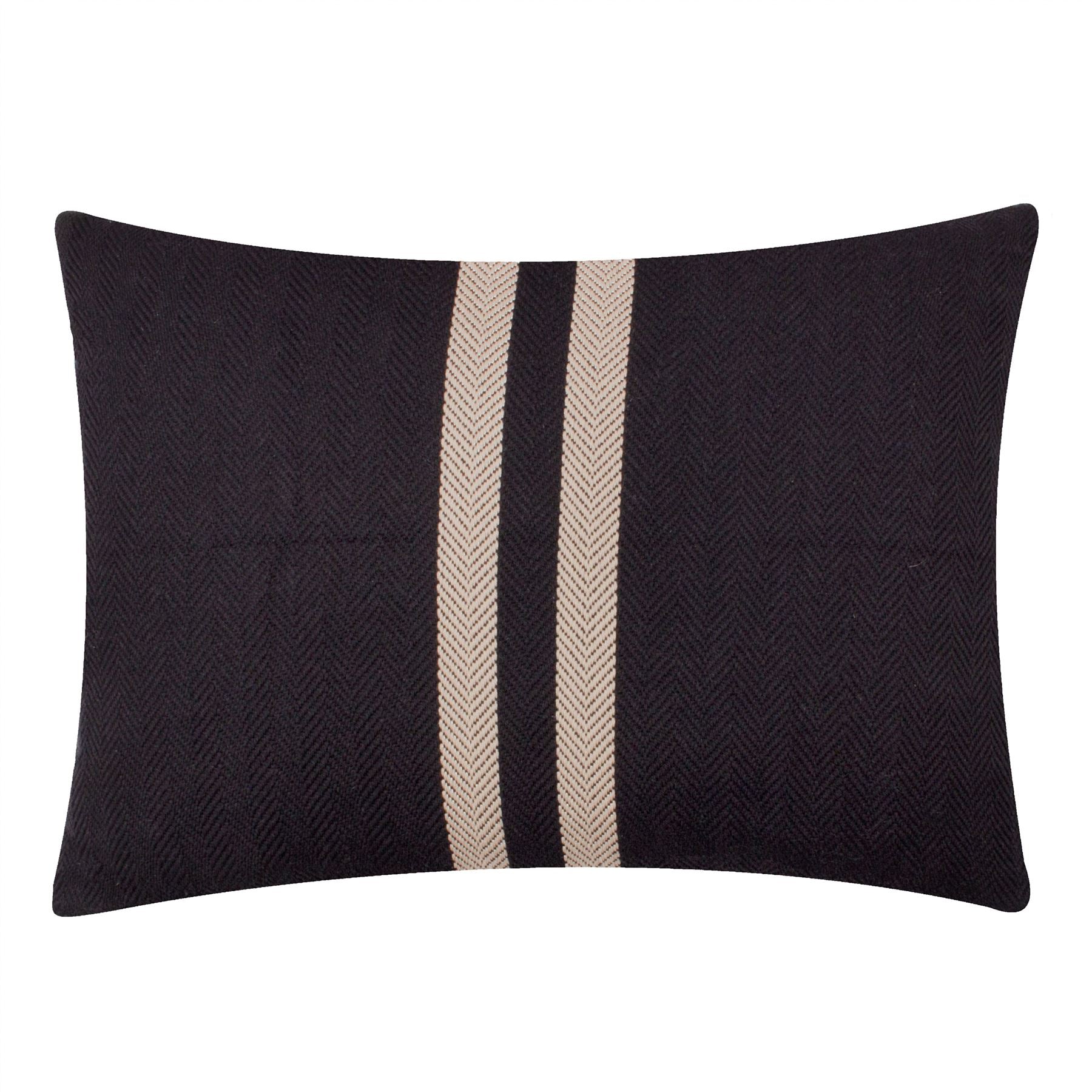 Yard Benton Herringbone Textured 100% Cotton Cushion Cover