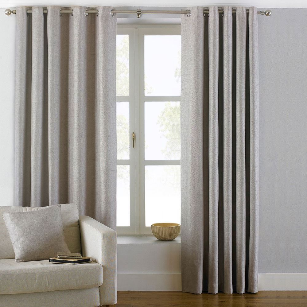 Paoletti Atlantic Woven Twill Eyelet Curtains