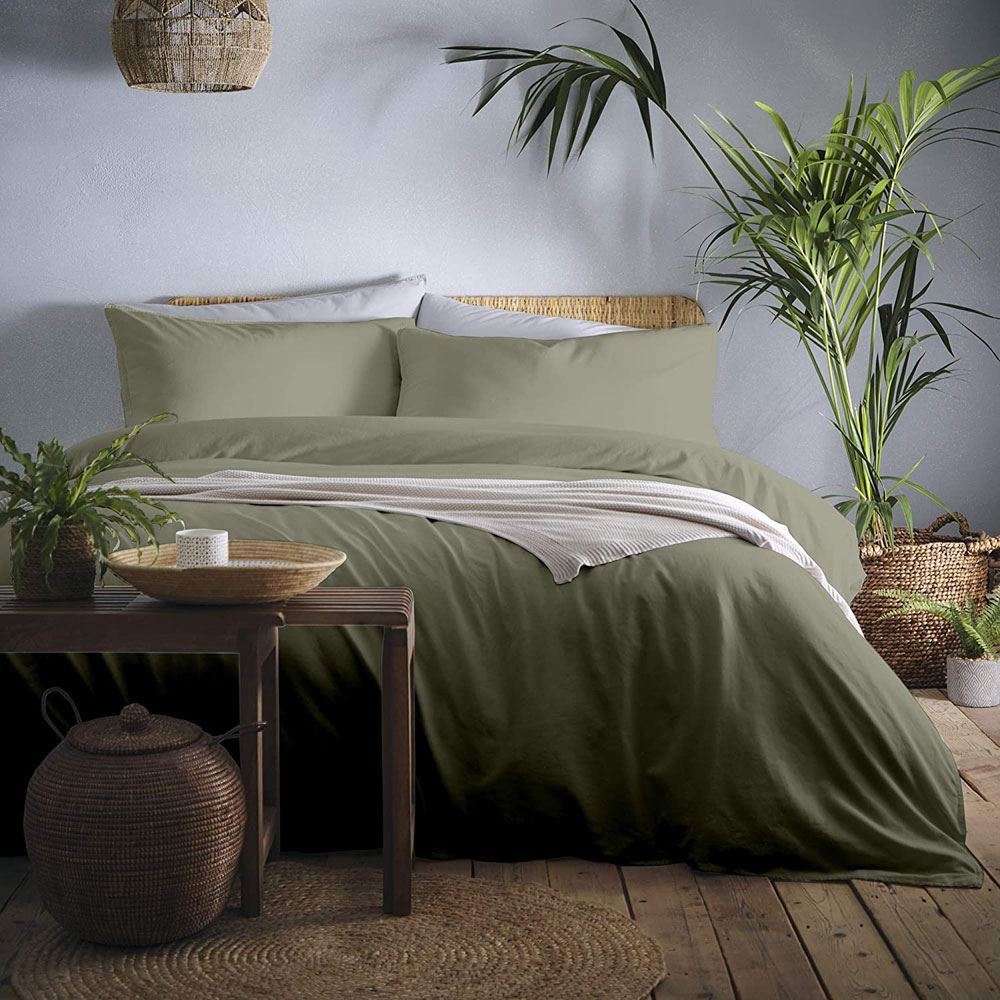 Appletree Cassia 180 Thread Count 100% Cotton Percale Duvet Cover Set