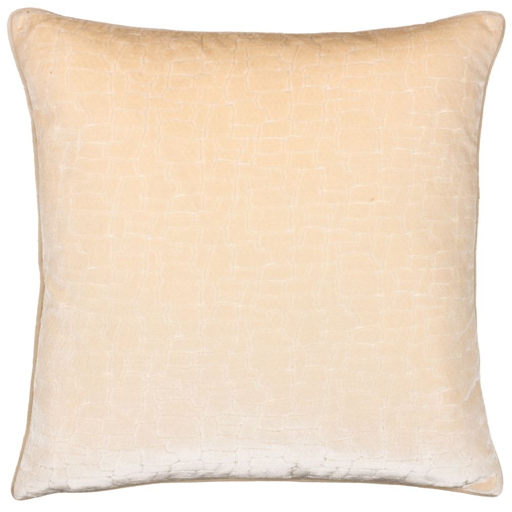 Paoletti Bloomsbury Geometric Cut Velvet Piped Edge Cushion Cover