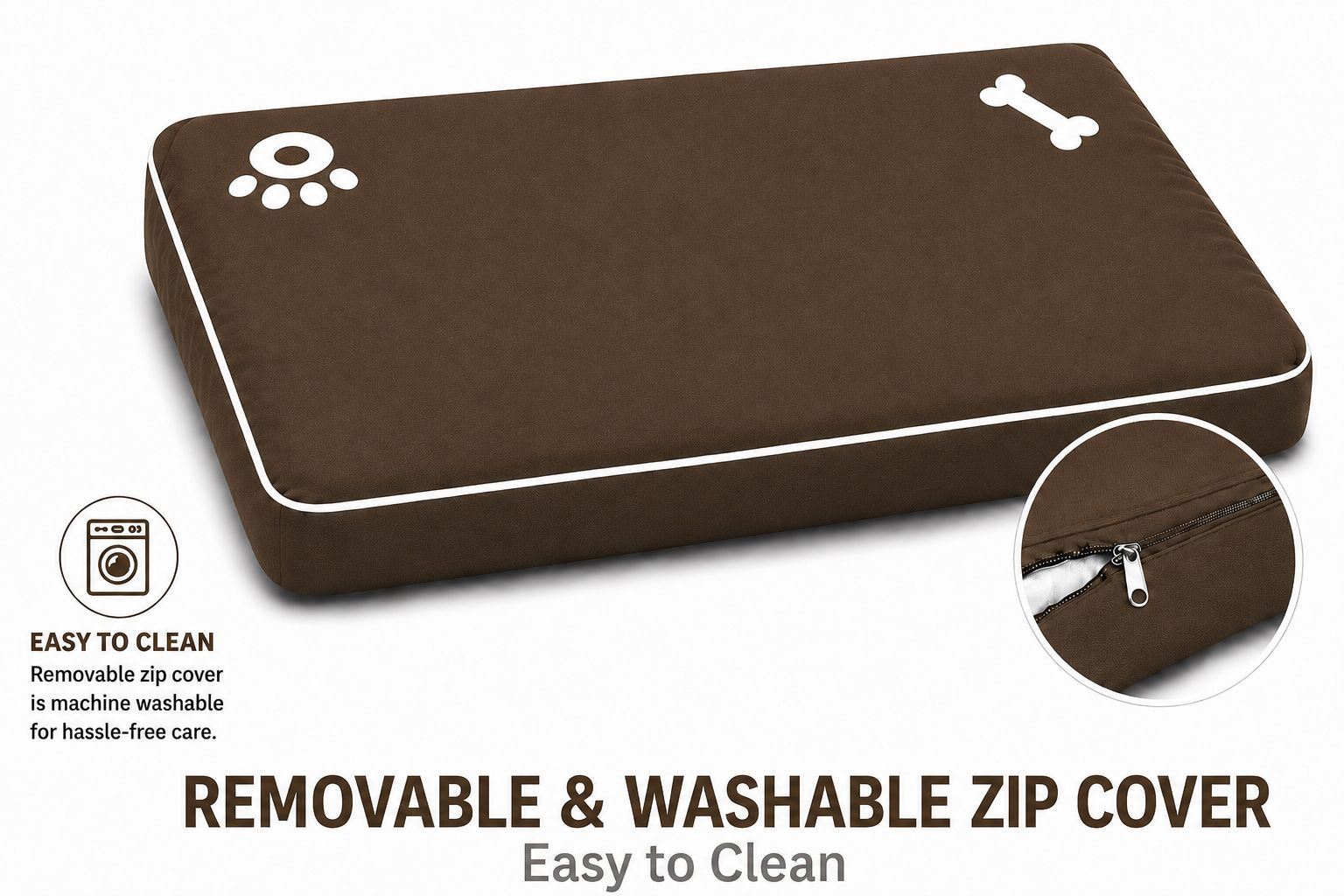 Night Zone Super Soft Bone & Paw Pet Bed Mat