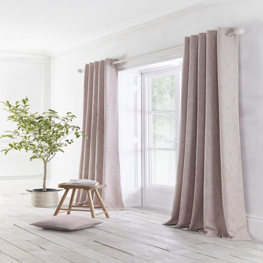 Appletree Loft Boucle Textured Weave Jacquard Eyelet Lined Curtains
