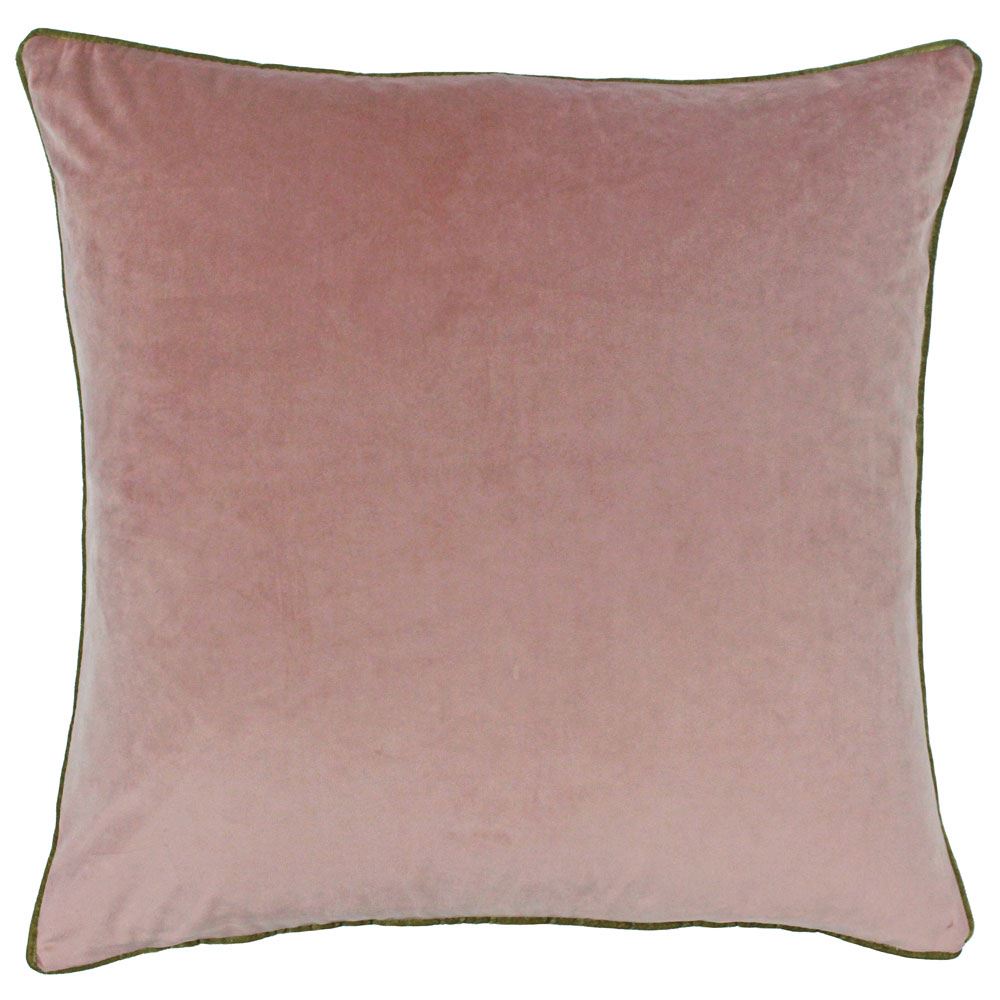 Riva Paoletti Meridian Faux Velvet Piped Cushion Cover