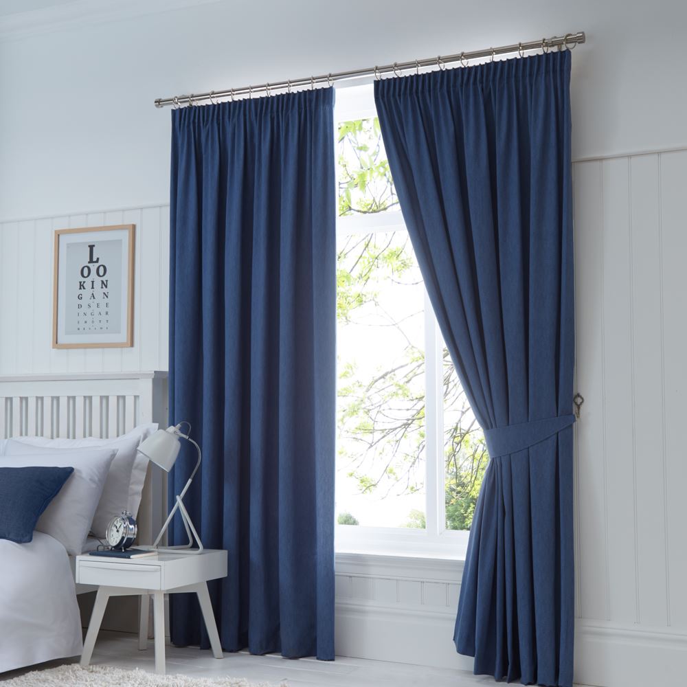 Fusion Dijon Blackout Pencil Pleat Lined Curtains