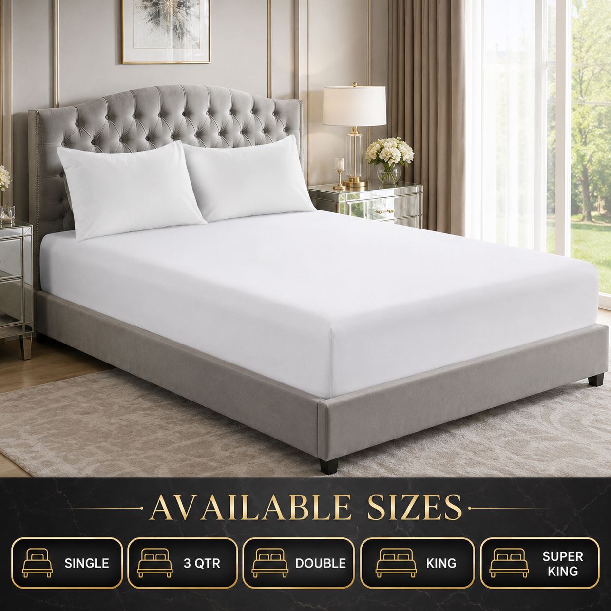 Night Zone Easy-care extra deep fitted sheets