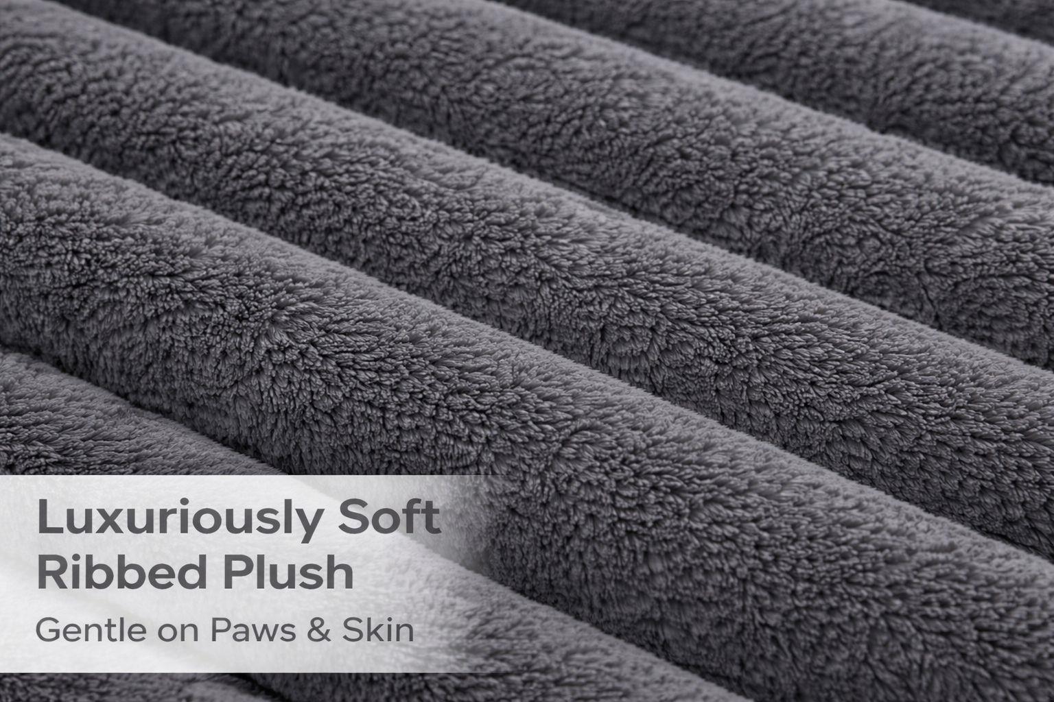 Night Zone Super Soft Plush Cord Sofa Pet Bed