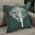 Fusion Woodland Trees Print 100% Cotton Filled Cushion