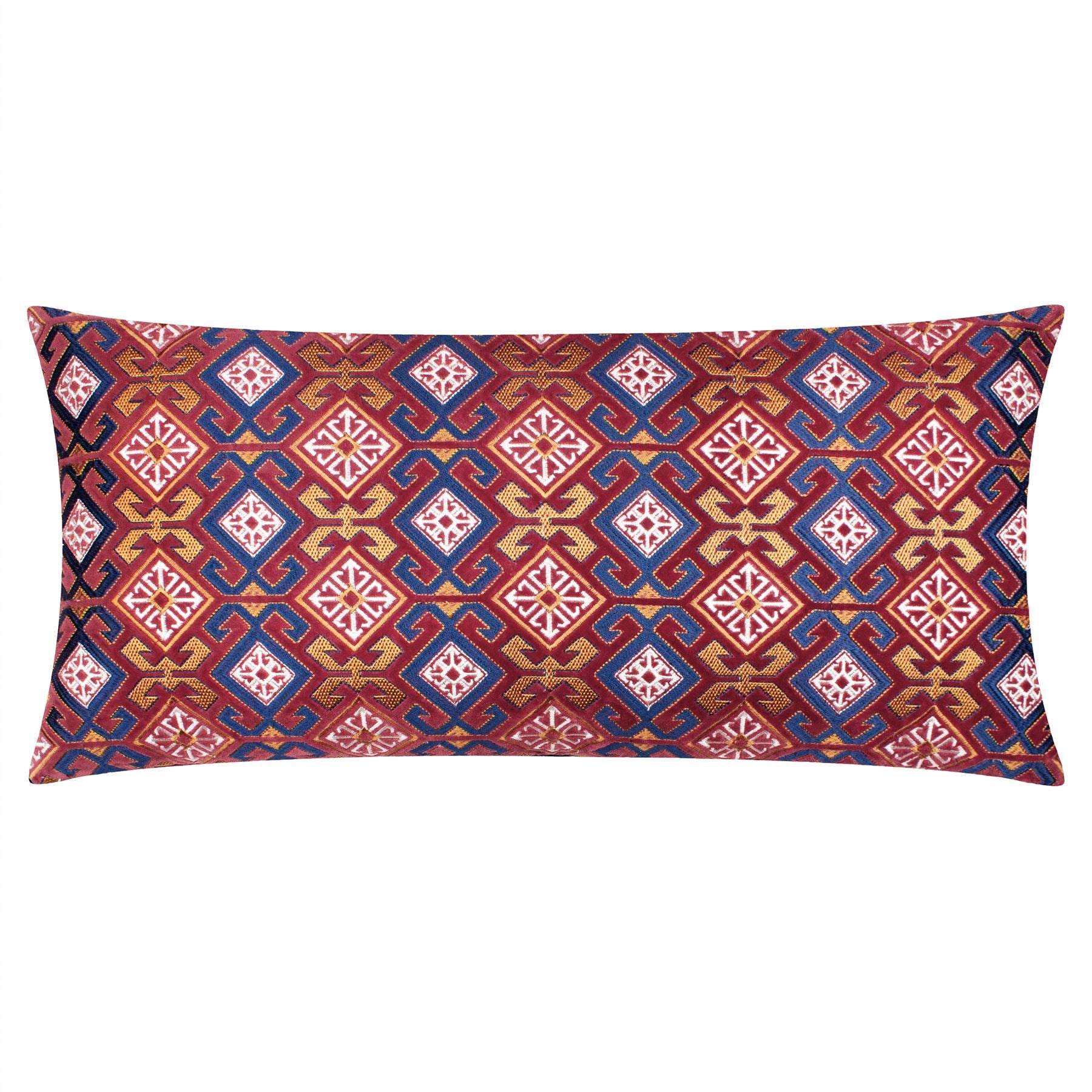 Paoletti Laurel Embroidered Velvet 100% Cotton Cushion Cover