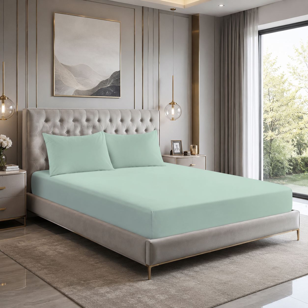 Night Zone Easy-care extra deep fitted sheets