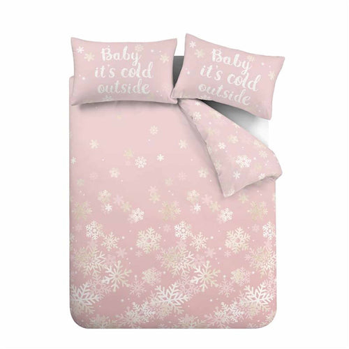 Catherine Lansfield Baby It's Cold Outside Snowflake Reversible Duvet Cover Set