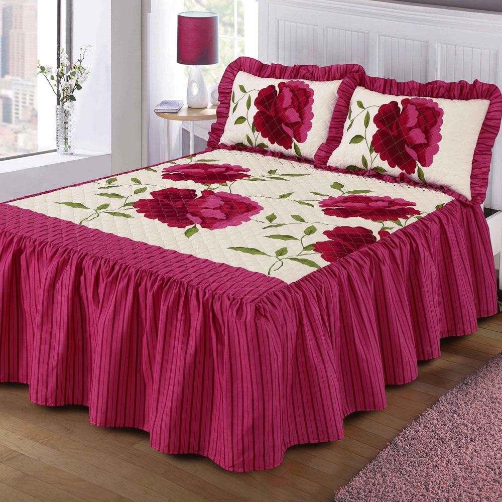 Night Zone Rosaleen Quilted Bedspread Set