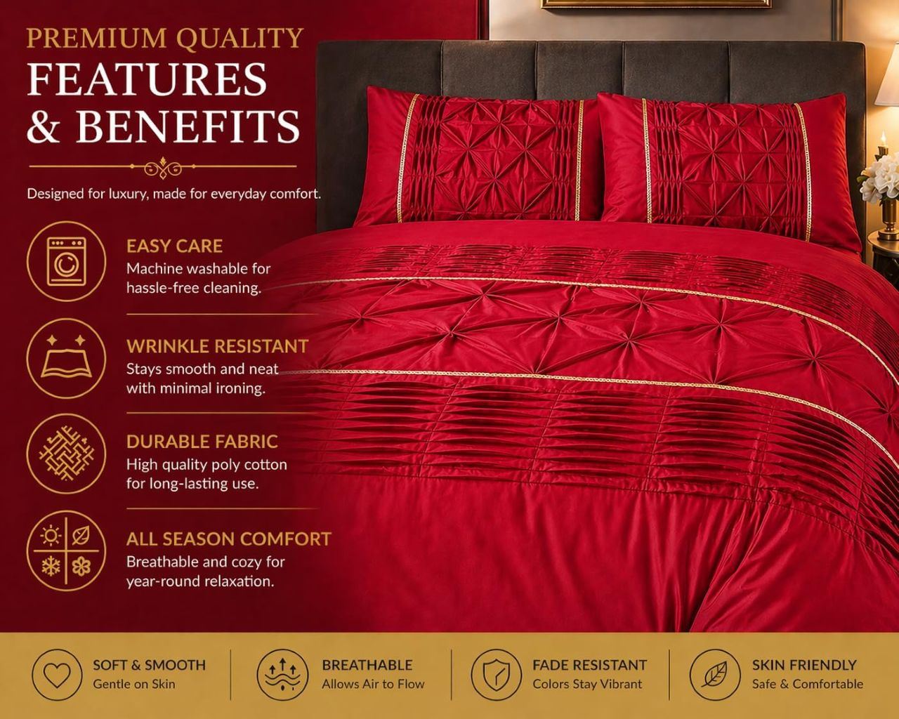Night Zone Elegant Eleanor Duvet Cover Set