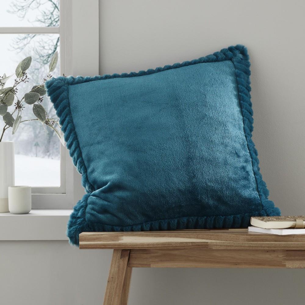 Catherine Lansfield Velvet and Faux Fur Soft Touch 55x55cm Cushion