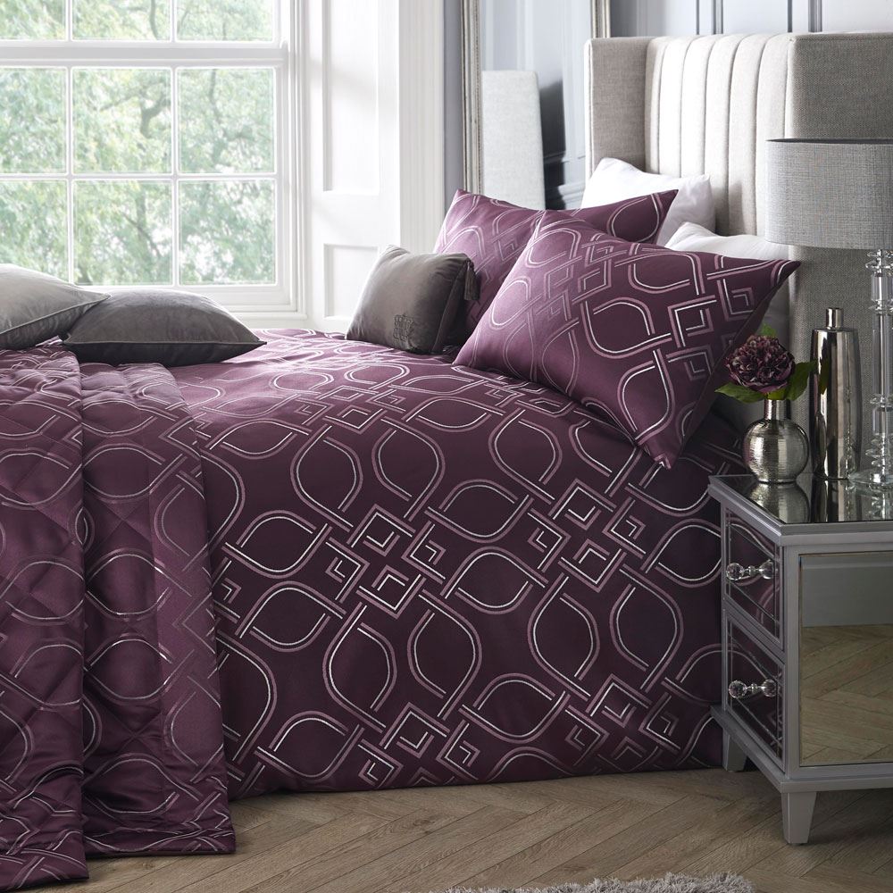 Laurence Llewelyn Bowen Tie the Knot Luxe Metallic Jacquard Duvet Cover Set