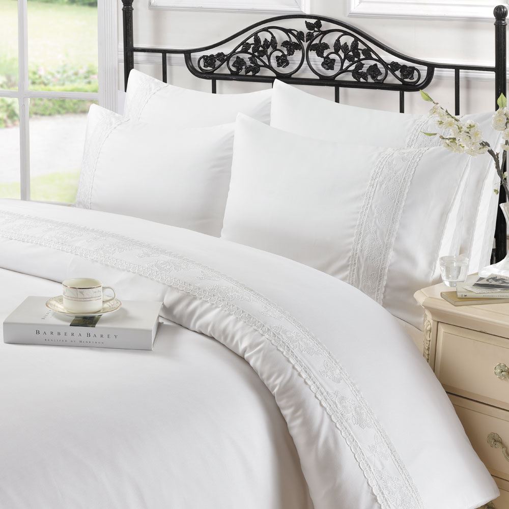 Night Zone Charlotte Lace Duvet Cover Set