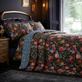 Dreams & Drapes Design Bejewelled Floral 100% Cotton Reversible Duvet Cover Set
