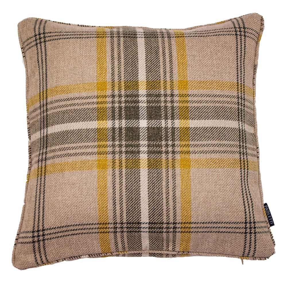 Riva Paoletti Aviemore Heritage Tartan Check Faux Wool Piped Cushion Cover