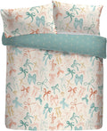 Fusion Evelyn Watercolour Bows Print Polycotton Reversible Duvet Cover Set