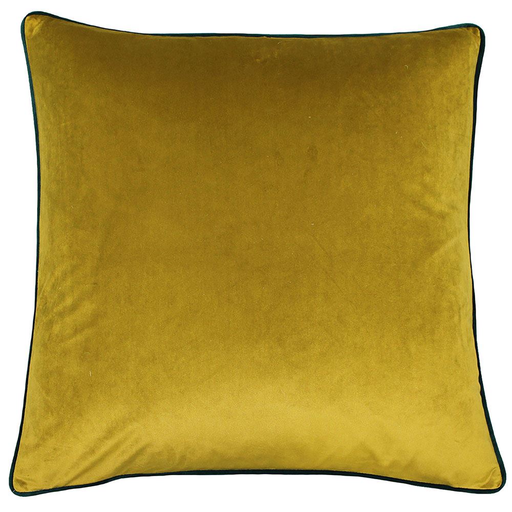 Riva Paoletti Meridian Faux Velvet Piped Cushion Cover