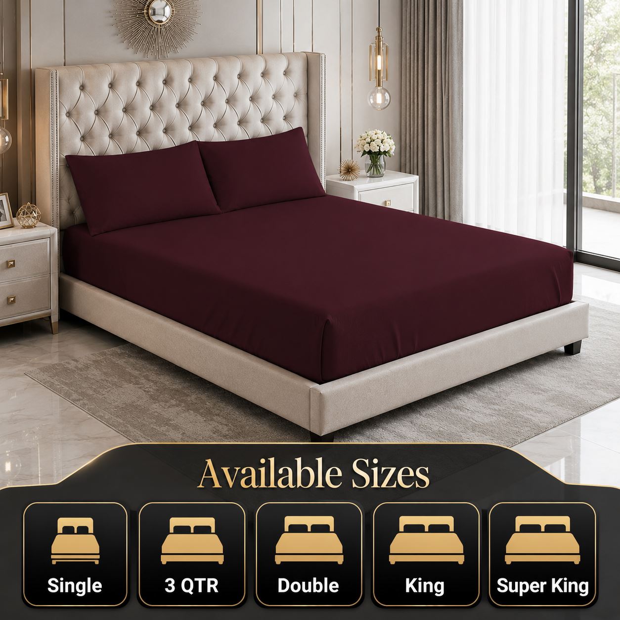 Night Zone Easy-care extra deep fitted sheets