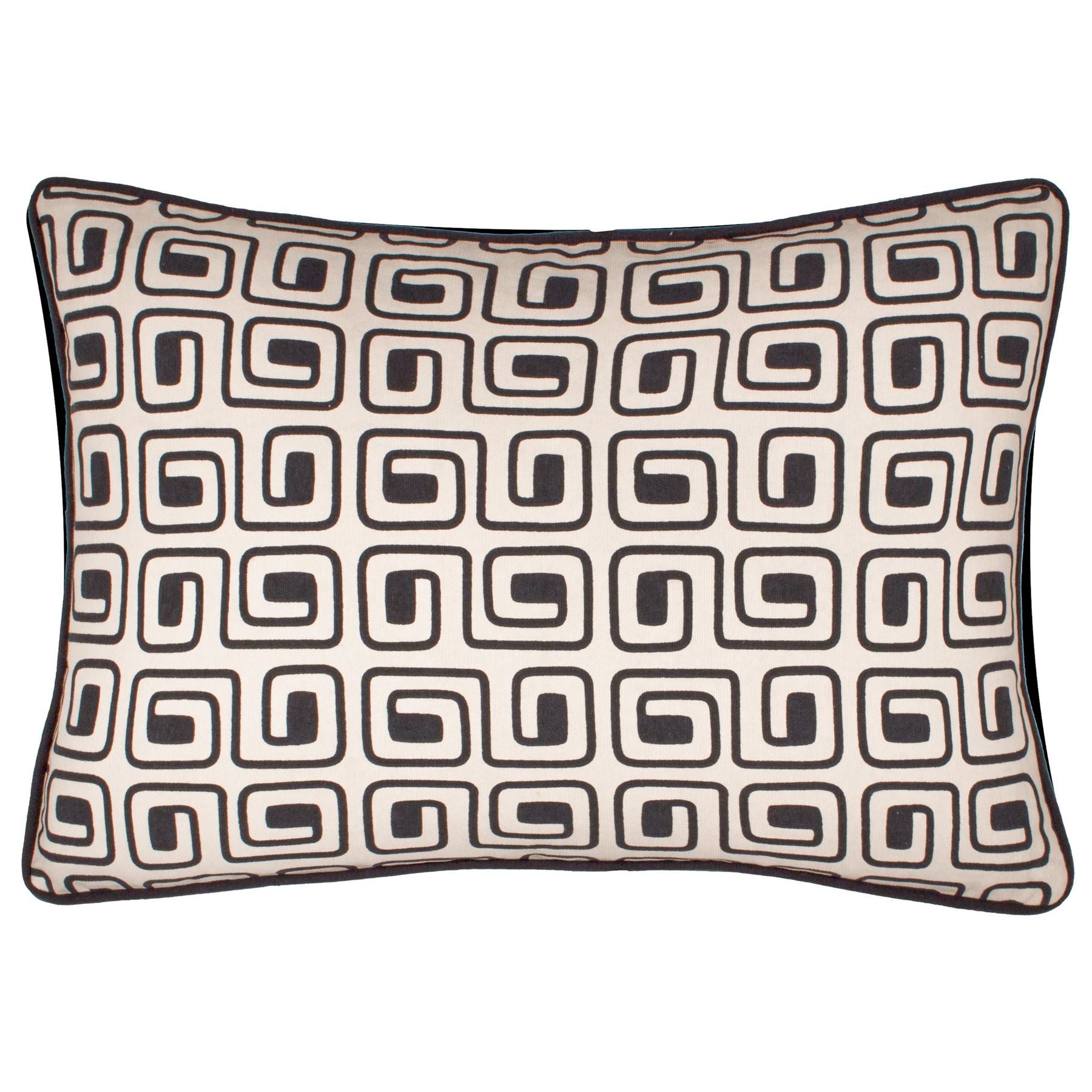 Hoem Safara Abstract 100% Cotton Piped Edge Cushion Cover