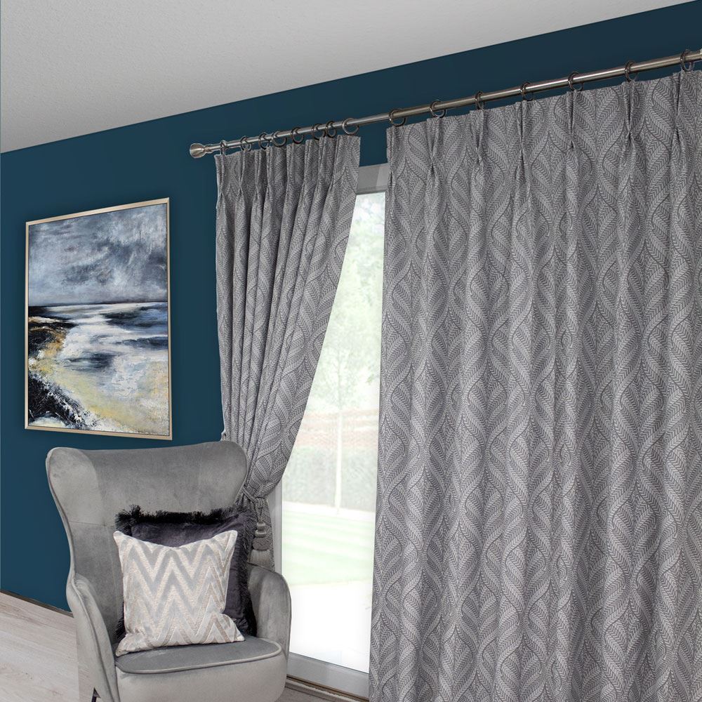 Scatter Box Sika Abstract Print Pinch Pleat Lined Curtains