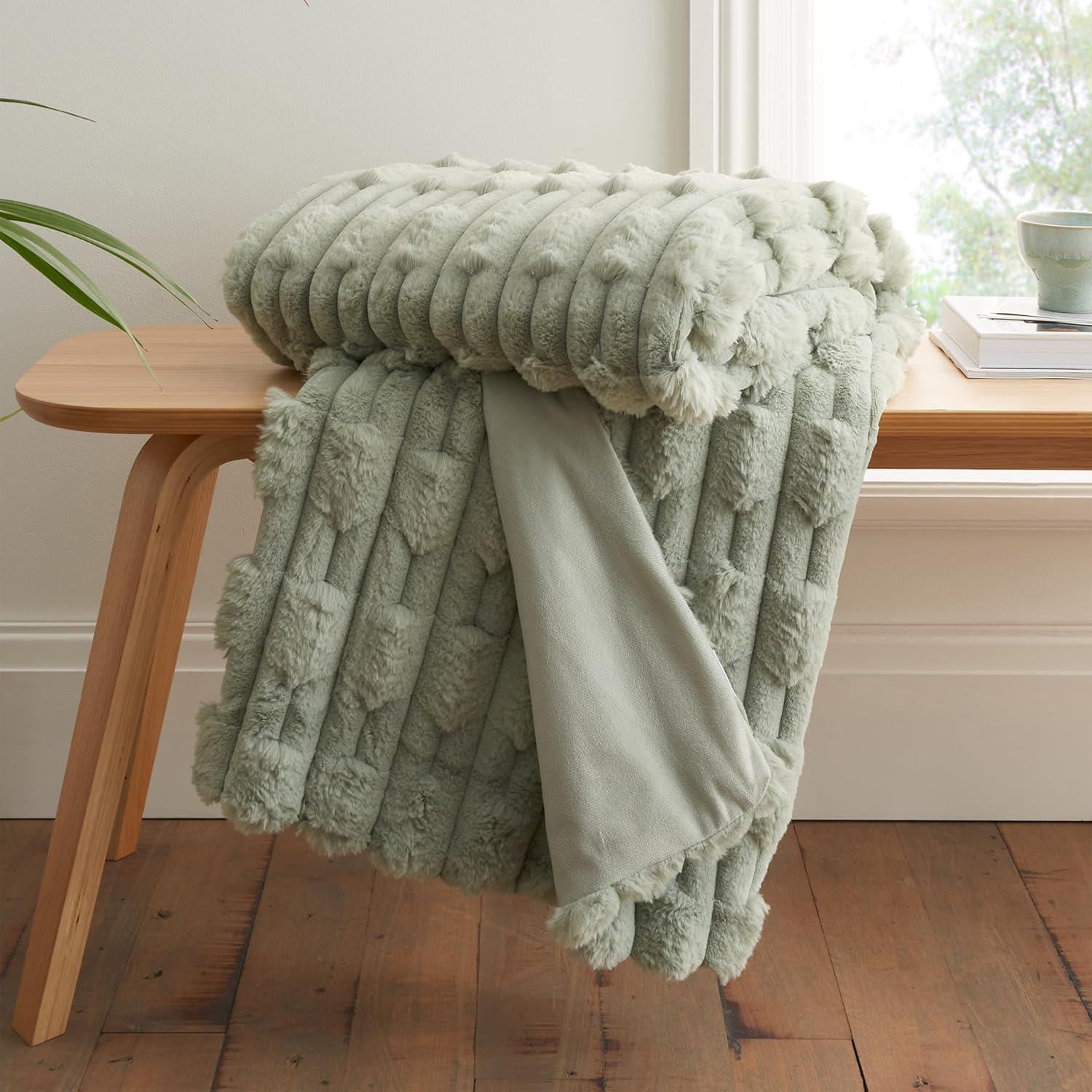 Bianca So Soft Carved Faux Fur Throw