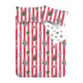 Catherine Lansfield Christmas Stripe Easy Care Reversible Duvet Cover Set