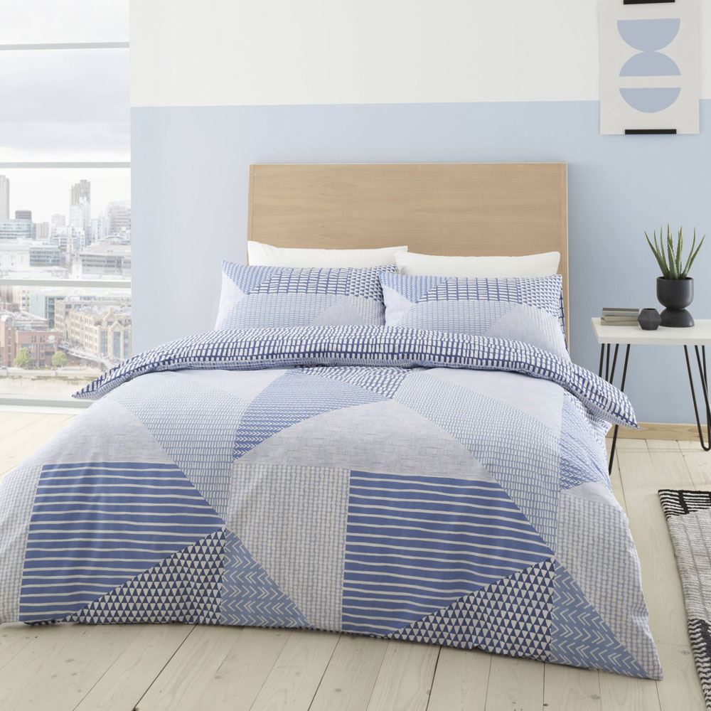 Catherine Lansfield Larsson Geo Easy Care Reversible Duvet Cover Set