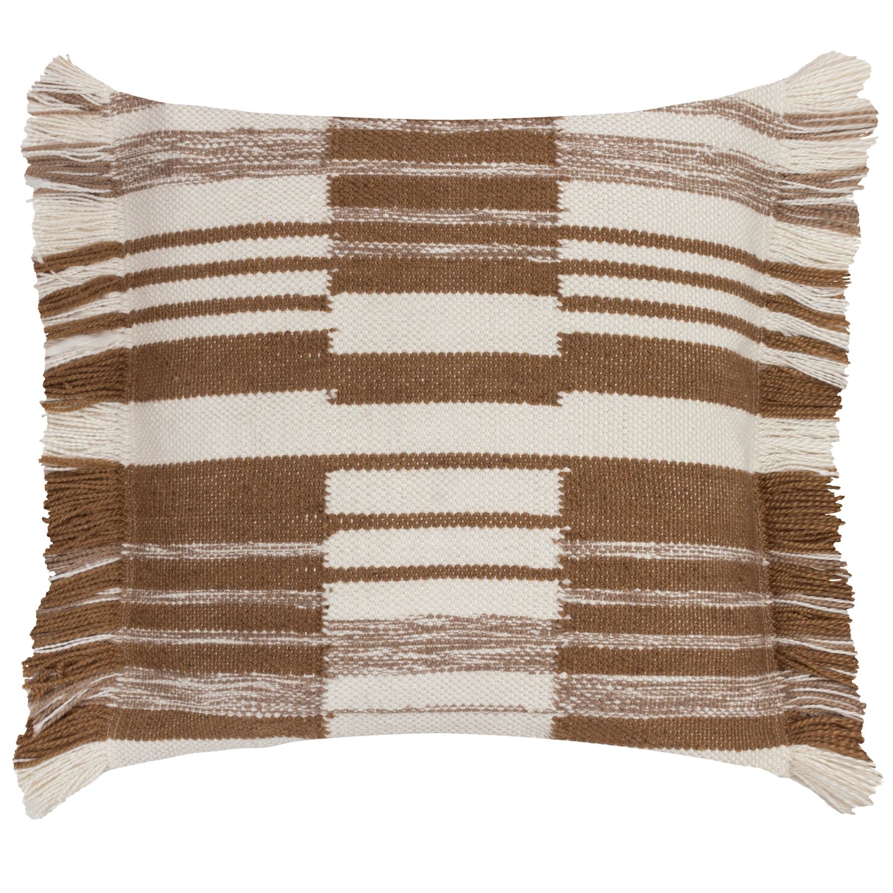 Yard Torode Boho Chic Textured Fringed Cushion Cover