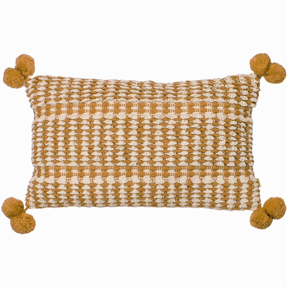 Furn Ayaan Tufted Knot 100% Cotton Pom Pom Cushion Cover