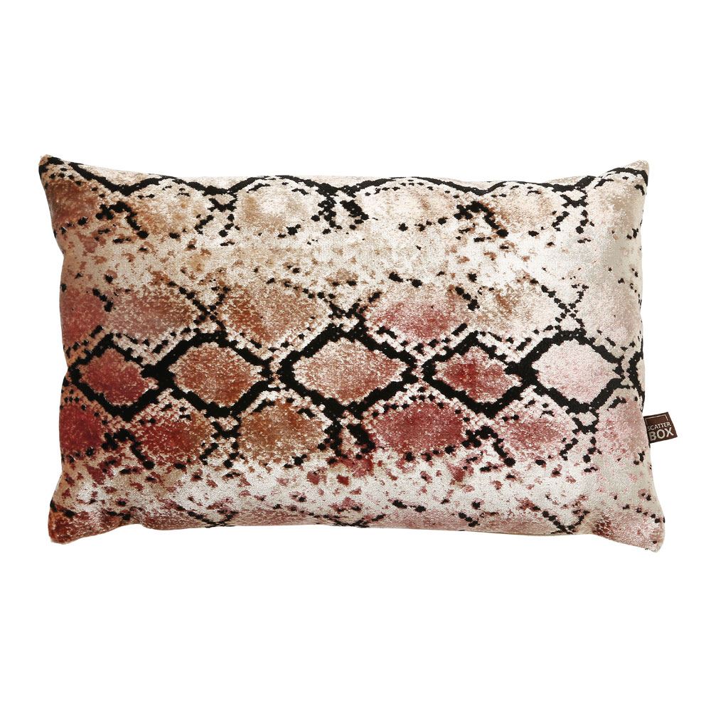 Scatter Box Viper Snake Print Feather Filled Cushion