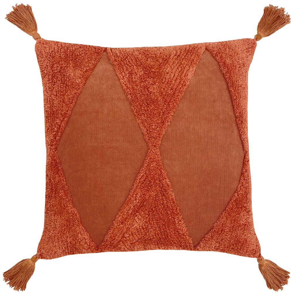 Furn Kantha Tufted 100% Cotton Tasselled Cushion Cover