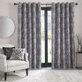 Laurence Llewelyn Bowen Romilly Floral Motif Blackout Thermal Eyelet Lined Curtains