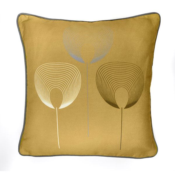 Fusion Delta Floral 100% Cotton Piped Cushion Cover